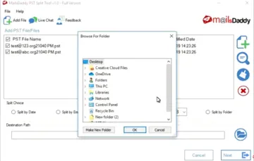 Miniatura MailsDaddy PST Split Tool