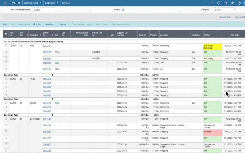 Plex Manufacturing Cloud