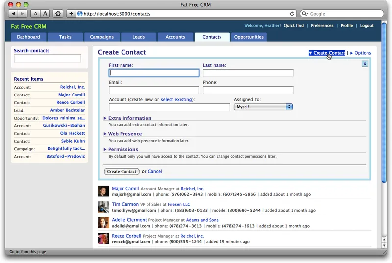 Fat Free CRM