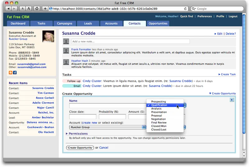 Fat Free CRM