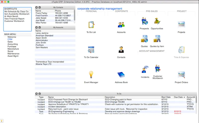 xTuple Software MRP